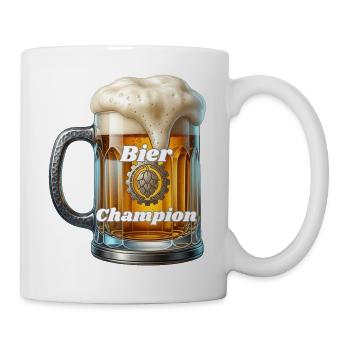 Bier Champion - Tasse - Weiß - Rechts