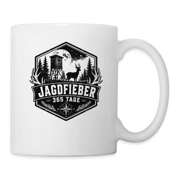 Jagdfieber 365 Tage Motiv - Tasse - Weiß - Rechts