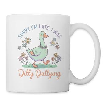 Dilly Dallying duck in pastel look - Mug - white - Right