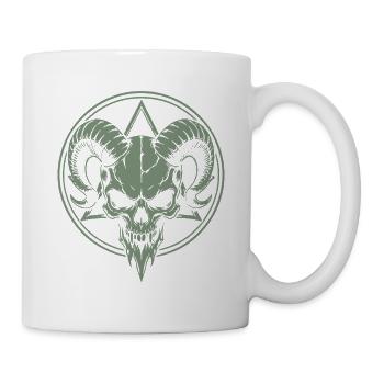 Skull with Horns Ram Skull - Mug - white - Right