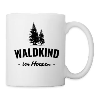 Waldkind im Herzen – Draußen zuhause - Tasse - Weiß - Rechts