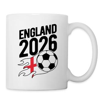 England 2026 Football Flame with Flag - Mug - white - Right