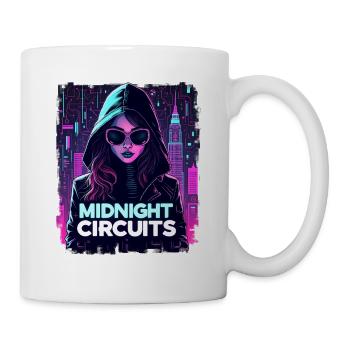 Midnight Circuits Cyberpunk Girl - Tasse - Weiß - Rechts