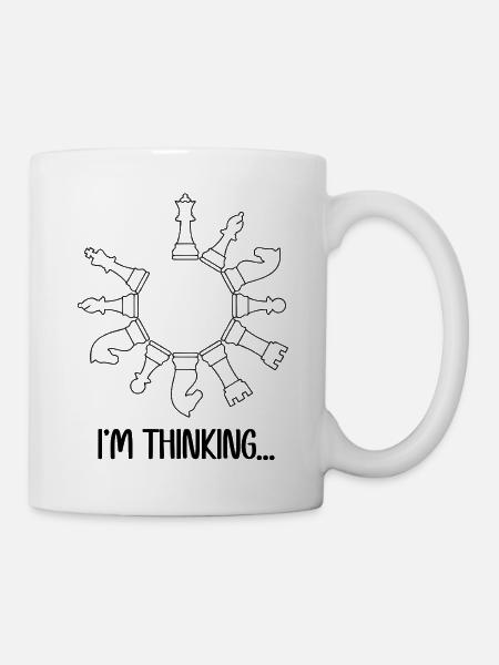 I'm Thinking Game of Chess - Tasse - Weiß