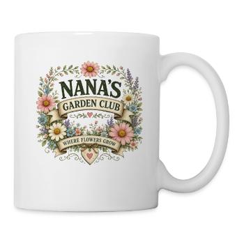 Nana's Garden Club Flower Wreath - Mug - white - Right