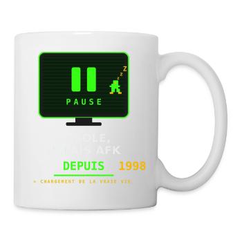 Pause AFK Retro Depuis 1998 - Mug blanc - blanc - Droite