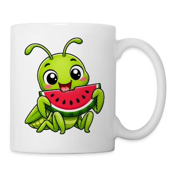 title_de Douce mante religieuse avec pastèque - Mug blanc - blanc - Droite