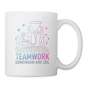 Trichter Saufen Festival Party Crew Team - Tasse - Weiß - Rechts