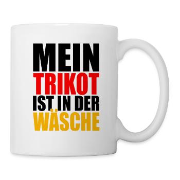 Mein Trikot ist in der Wäsche - Tasse - Weiß - Rechts