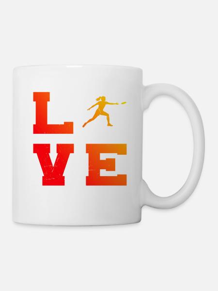 Geschenkidee für die Frisbee-Spielerin mit Frisbee - Tasse - Weiß