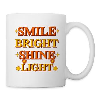 Smile Bright Shine Light Design - Mug - white - Right