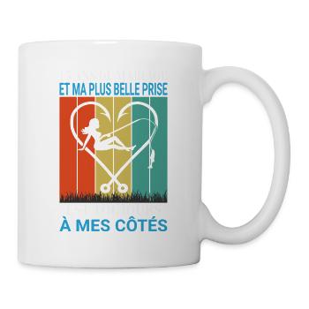 Pêche Pêcheur Cadeau humour personnalisé - Mug blanc - blanc - Droite