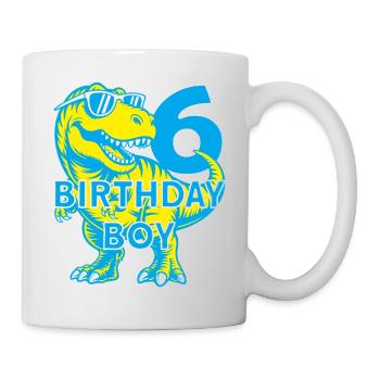 DINO 6 ANS DINOSAURE 6E ANNIVERSAIRE - Mug blanc - blanc - Droite