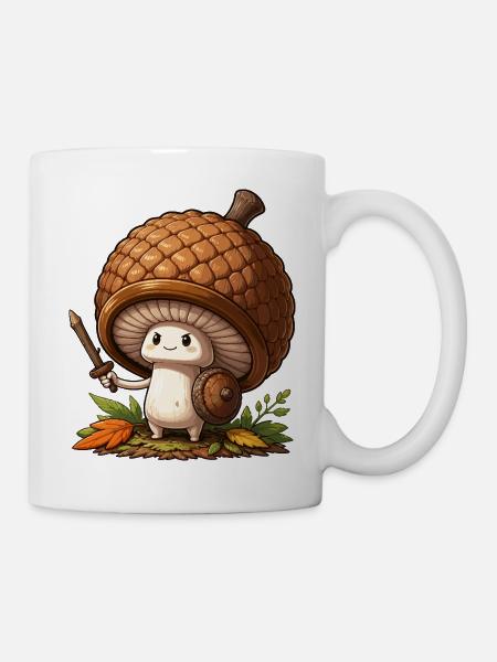 Waldpilz Krieger - Tasse - Weiß
