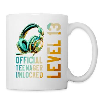 13e anniversaire Garçon Fille Adolescent Niveau 2013 - Mug blanc - blanc - Droite