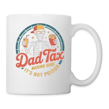 Papa Steuer-Skelett-Snackabend - Tasse - Weiß - Rechts
