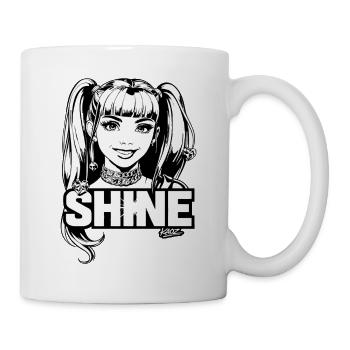 Shine Girl Mono Pop Art - Tasse - Weiß - Rechts