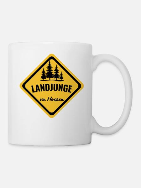 Landjunge im Herzen - Tasse - Weiß