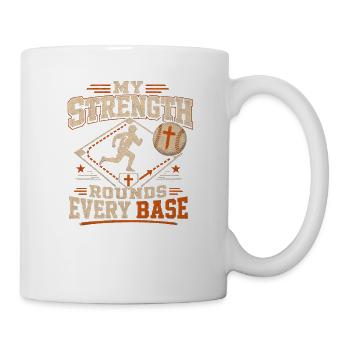 Meine Kraft Umrundet Jede Base Baseball Philipper - Tasse - Weiß - Rechts