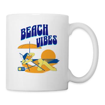 Beach Vibes Lounge Illustration - Tasse - Weiß - Rechts