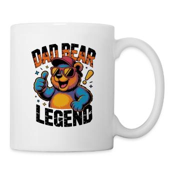 Dad Bear Legend: Colorful Sunglasses Bear - Mug - white - Right