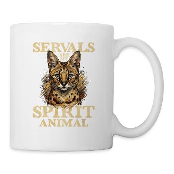 Servale sind mein Seelentier - Tasse - Weiß - Rechts