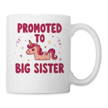 Révélation du sexe : baby shower promue à la grande sœur - Mug blanc - blanc - Droite