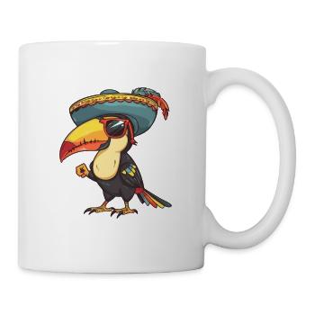 Sombrero humoristique de la bande dessinée Toucan Bird - Mug blanc - blanc - Droite
