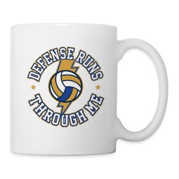 Volleyball Libero Defensivspezialist Spieler - Tasse - Weiß - Rechts