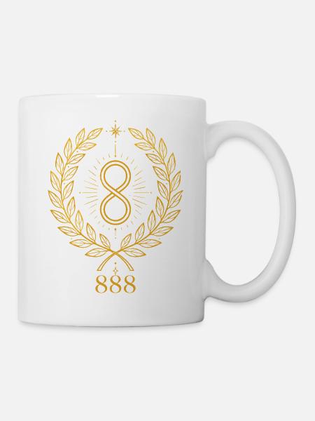 888 Fülle Lorbeer - Tasse - Weiß