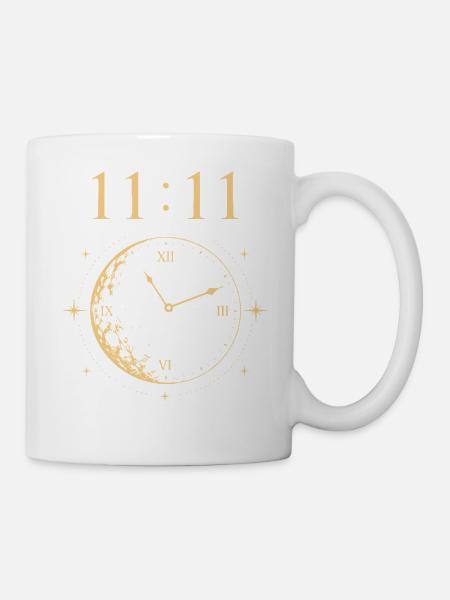 11:11 Monduhr - Tasse - Weiß