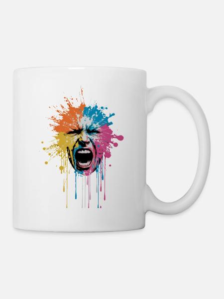 Kreativer Ausbruch Bunter Emotionen - Tasse - Weiß