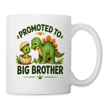 Promu au rang de dinosaure Big Brother | Mignonne Dino Sibli - Mug blanc - blanc - Droite