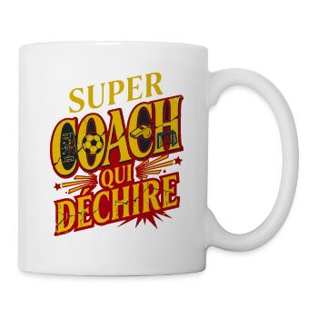 Super Coach Football Qui Déchire - Mug blanc - blanc - Droite