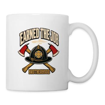 A gagné la fierté de pompier de la Fraternité du Métier - Mug blanc - blanc - Droite