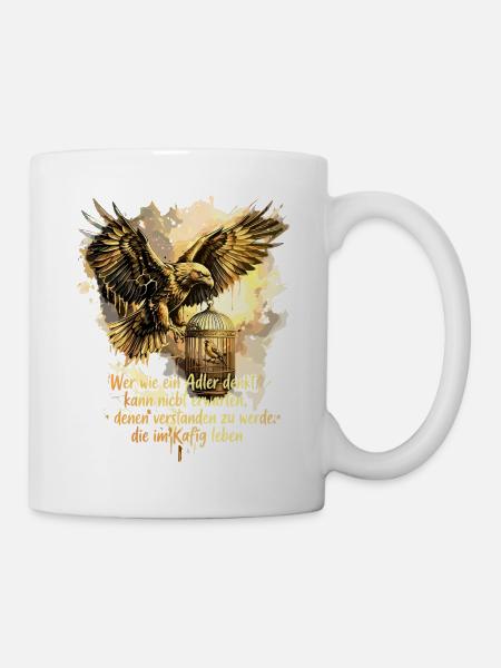 Adler Mindset Freiheit Persönlichkeitsentwicklung - Tasse - Weiß
