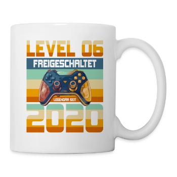 6. Geburtstag Junge Mädchen 2020 Gaming Gamer - Tasse - Weiß - Rechts