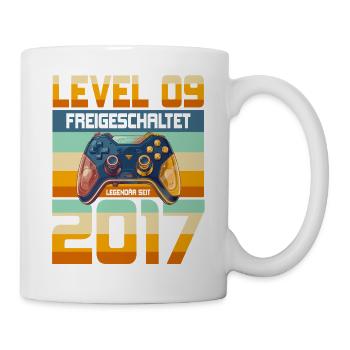 9. Geburtstag Junge Mädchen 2017 Gaming Gamer - Tasse - Weiß - Rechts
