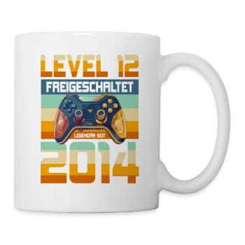 12. Geburtstag Junge Mädchen 2014 Gaming Level 12 - Tasse - Weiß - Rechts