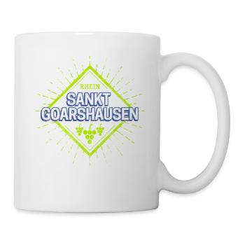 St. Goarshausen am Rhein Retro Weintrauben Design - Tasse - Weiß - Rechts
