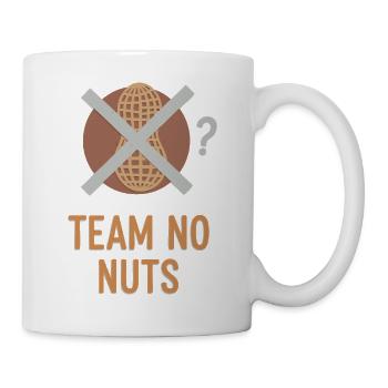 Geschlechter-Enthüllung Team No Nuts Babyparty Baby-Geschlecht - Tasse - Weiß - Rechts