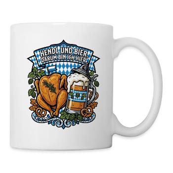 Tente de bière Bavière | Poulet et bière, c’est pour ça que je suis là - Mug blanc - blanc - Droite