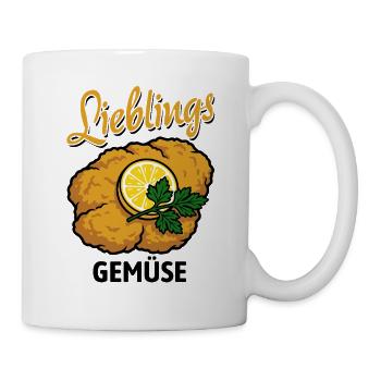 Schnitzel | Lieblings Gemüse - Tasse - Weiß - Rechts