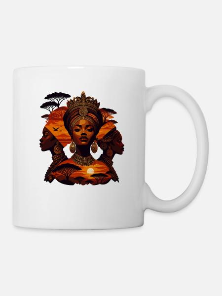 Königliche Abendsonne Afrika - Tasse - Weiß