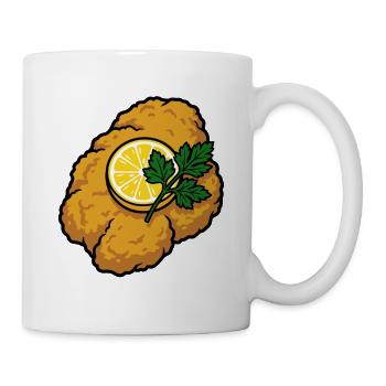 Schnitzel geht immer | mit Zitrone und Petersilie - Tasse - Weiß - Rechts