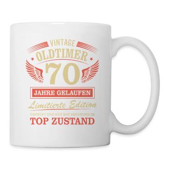 70. Geburtstag Mann Frau Limited Edition 1956 70 - Tasse - Weiß - Rechts