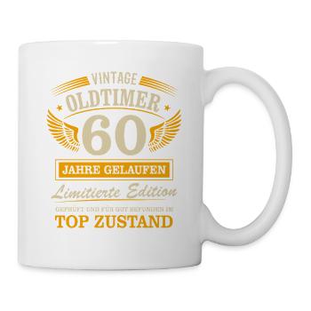 60. Geburtstag Mann Frau Limited Edition 1966 60 - Tasse - Weiß - Rechts