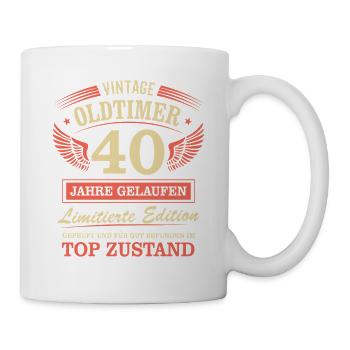 40. Geburtstag Mann Frau Limited Edition 1986 40 - Tasse - Weiß - Rechts