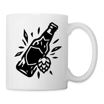 Beer Bottle Beer Hops - Mug - white - Right