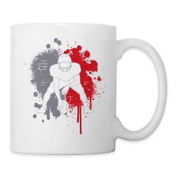 Football américain Splash of Color Football masculin - Mug blanc - blanc - Droite